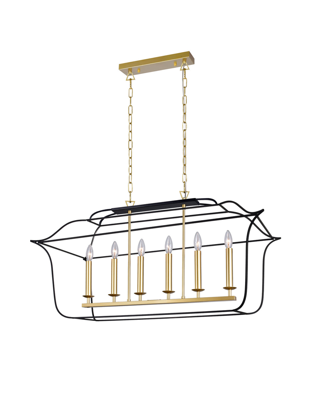 CWI LightingTudorSix Light Island/Pool Table Chandelier