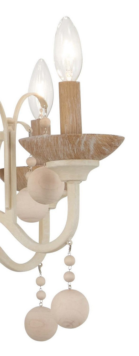 Minka Lavery Colonial Charm Nine Light Chandelier in White Wash & Sun Dried Clay