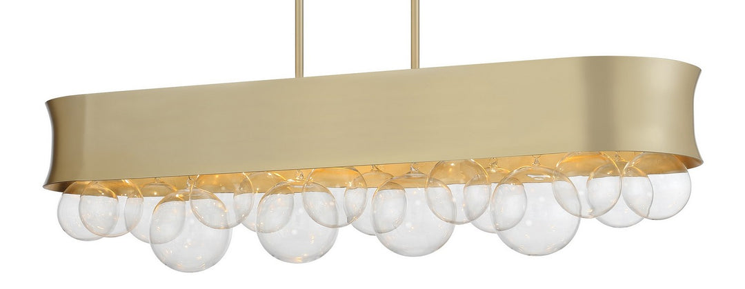 Minka Lavery Verdi Square Six Light Island Pendant in Soft Gold