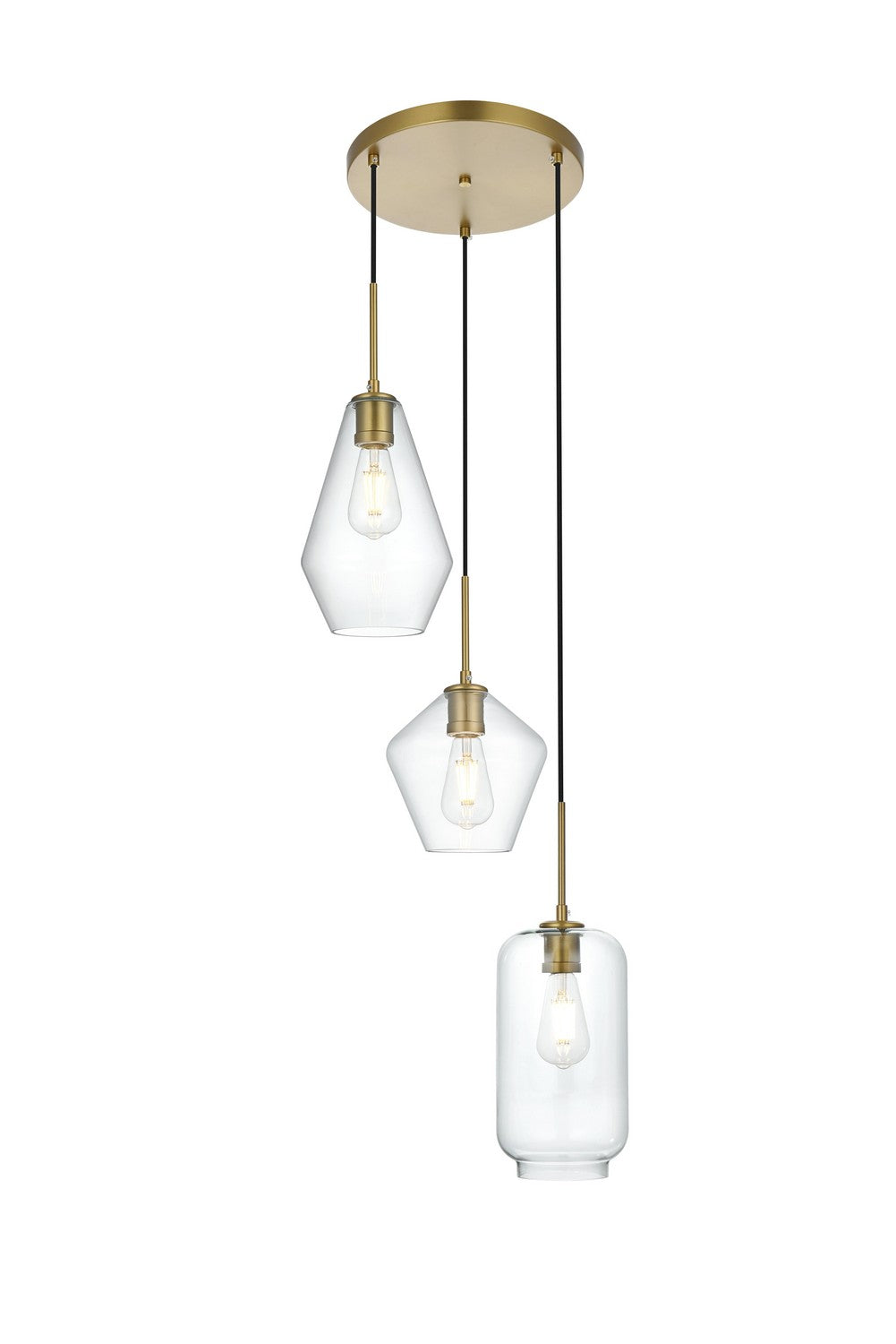 Elegant LightingGeneThree Light Pendant