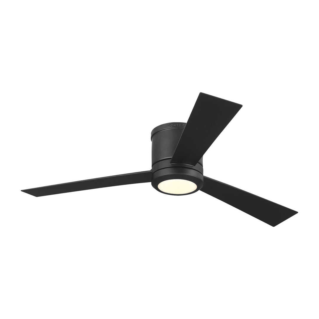 Generation Lighting Clarity Flushmount Ceiling Fan with 20W LED Light and Wall/Remote Control
