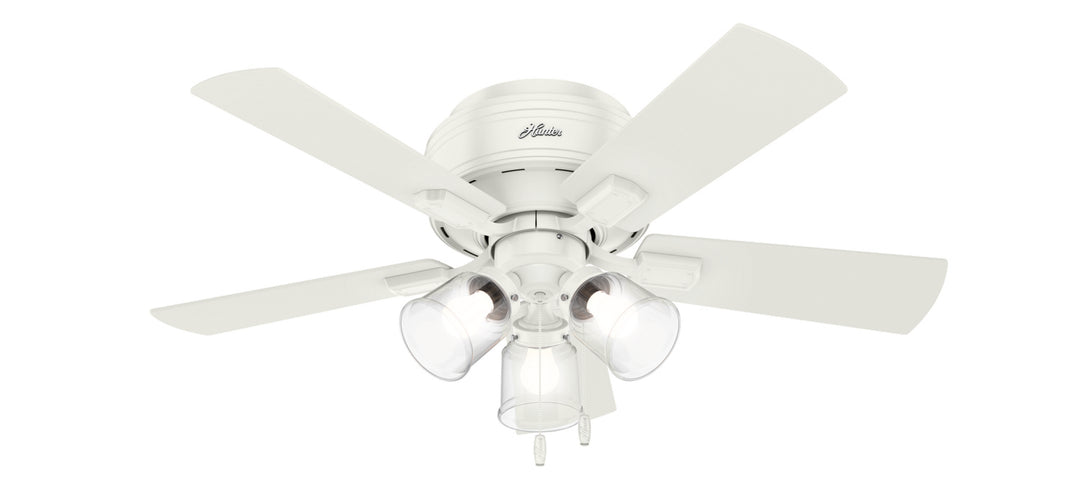 Hunter Fan Crestfield Flushmount Pull Chain Ceiling Fan with 27W LED