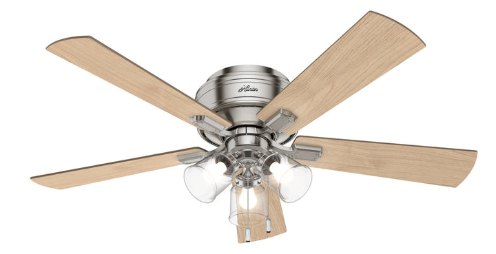 Hunter Fan Crestfield Flushmount Pull Chain Ceiling Fan with 27W LED