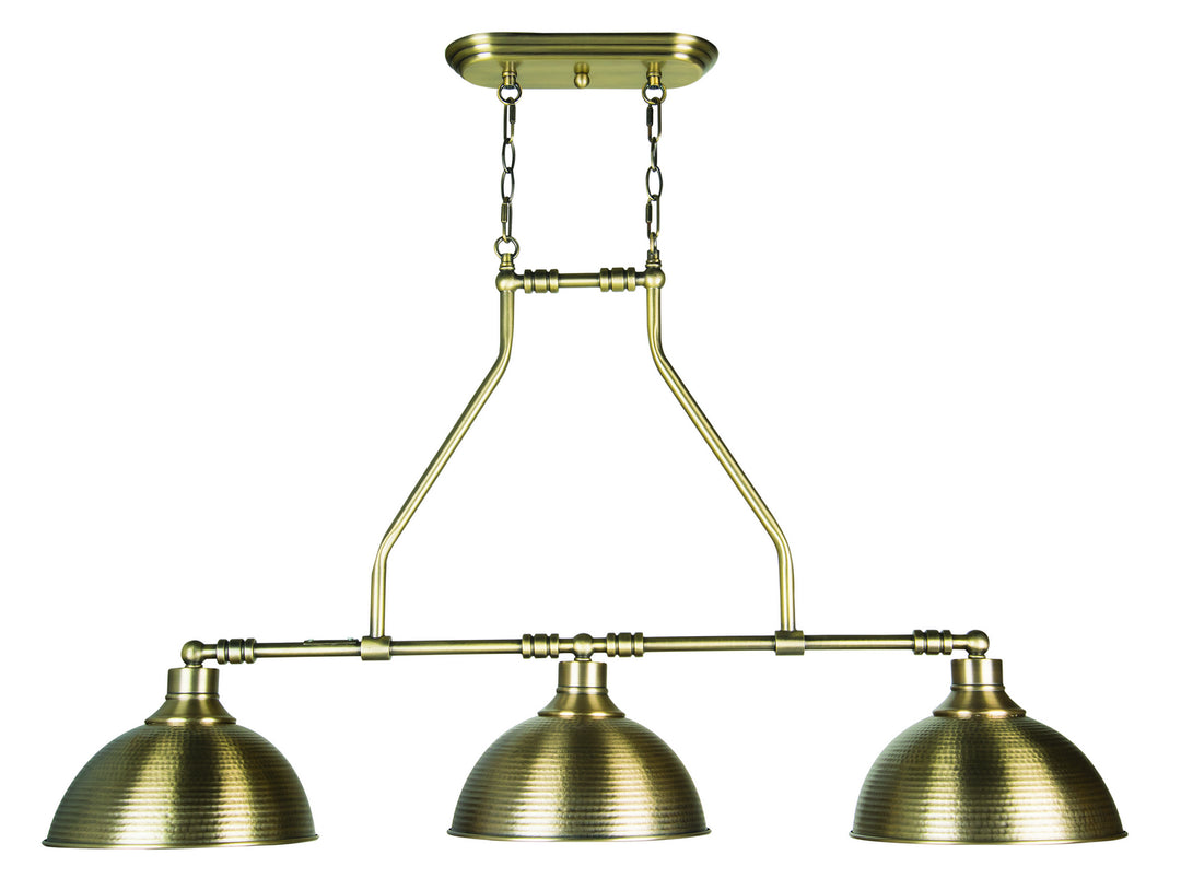 Timarron Three Light Island Chandelier in Legacy Brass