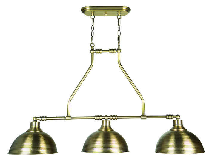 Timarron Three Light Island Chandelier in Legacy Brass