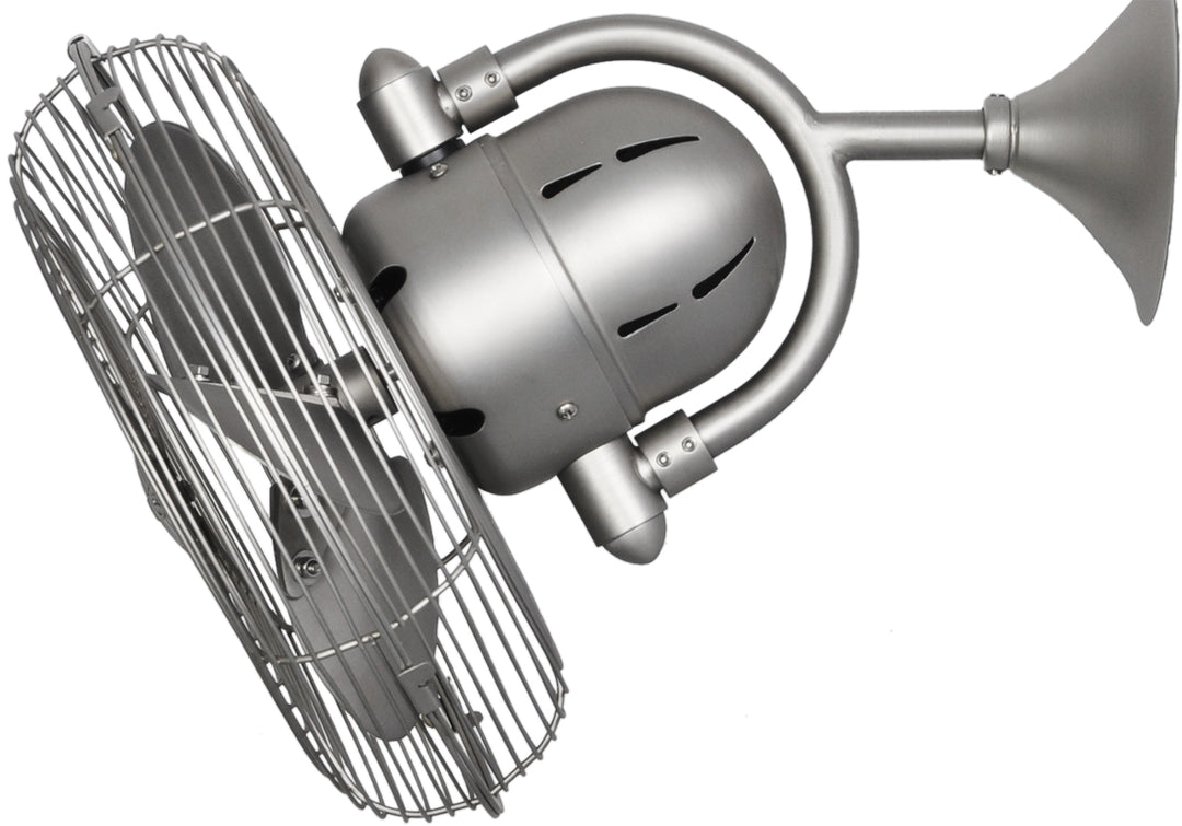 Matthews Fan Company Kaye 13" Indoor/Outdoor AC Osciallating Wall Fan with Wall Control and Remote