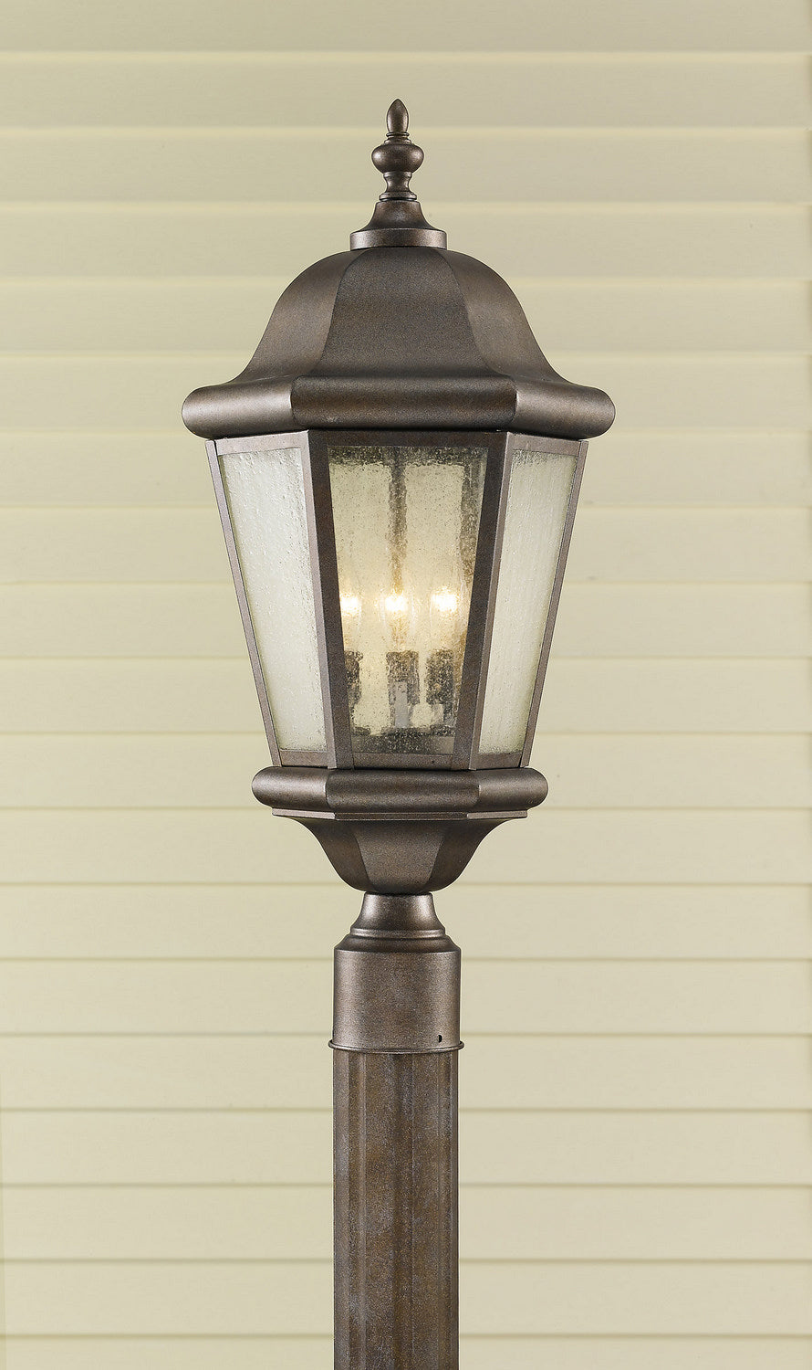 Generation Lighting. Three Light Outdoor Post Lantern