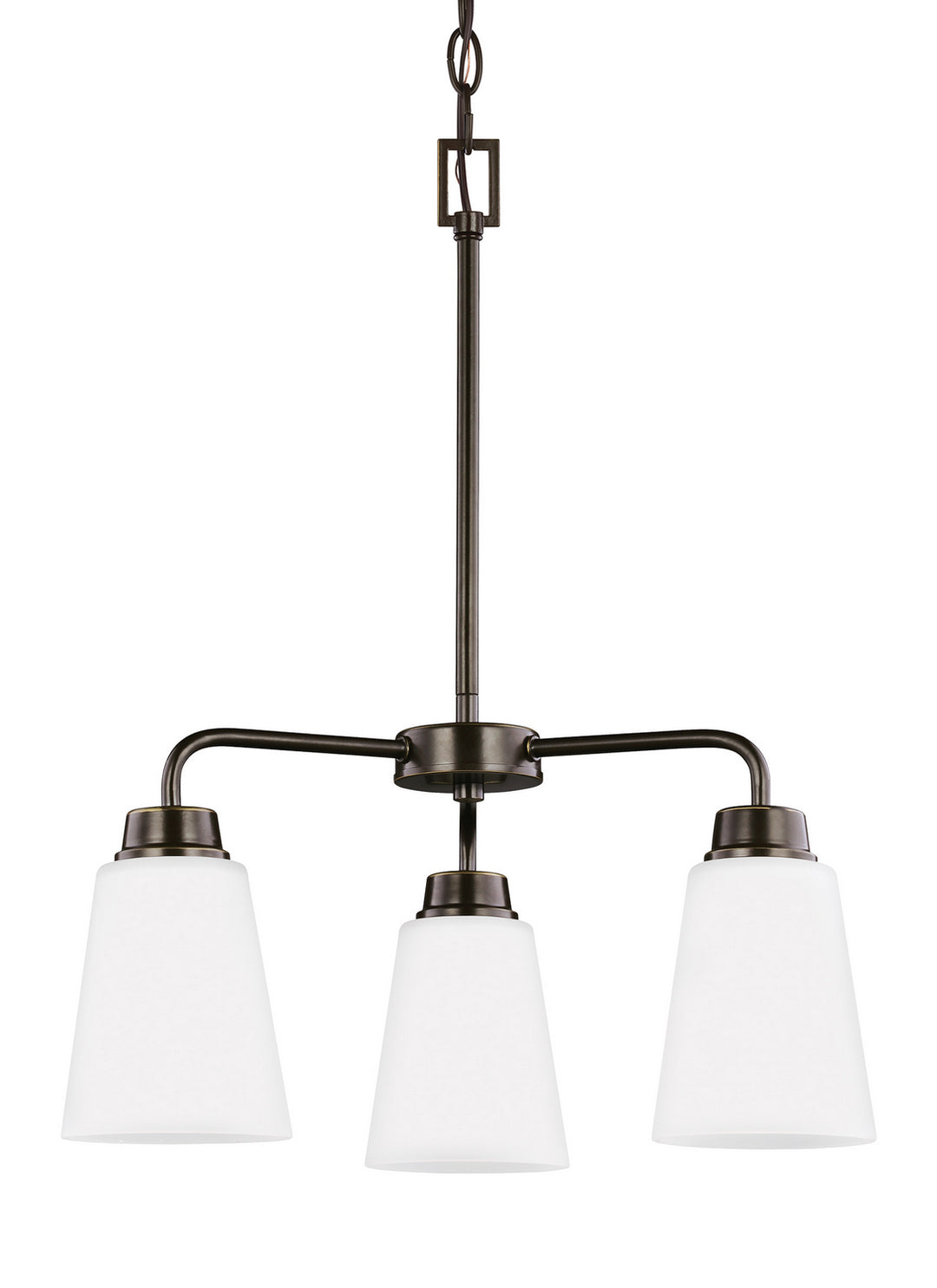 Generation Lighting. Three Light Chandelier