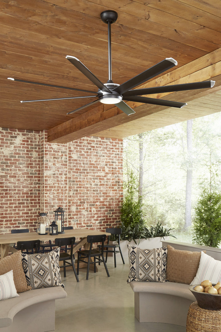 Fanimation Stellar 64" Indoor/Outdoor DC Mix & Match Ceiling Fan with 18W LED Light and Remote Control