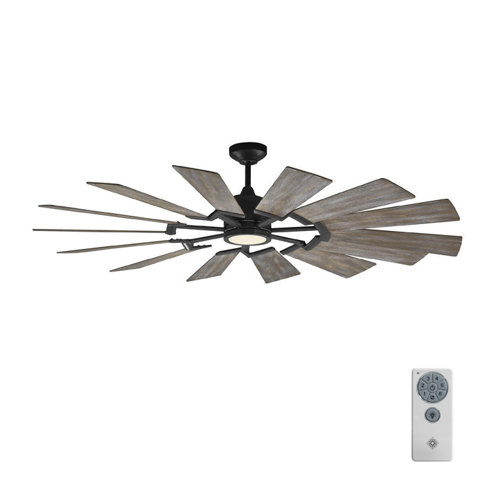 Visual Comfort Prairie Indoor/Outdoor DC Ceiling Fan with 15W LED and Remote