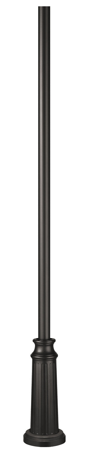 8Ft Post With Decorative Base Post in Black