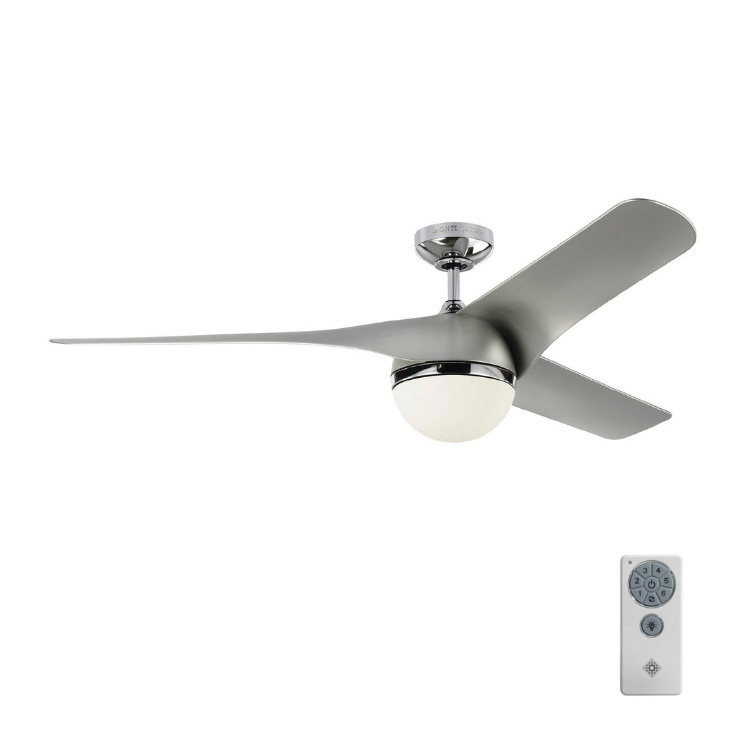 Visual Comfort Akova 56" Indoor/Outdoor DC Ceiling Fan with 20W LED Light plus Remote