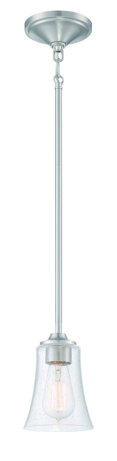 Gwyneth One Light Mini Pendant in Brushed Polished Nickel