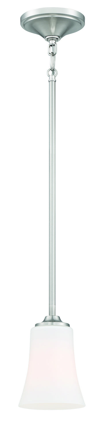 Gwyneth One Light Mini Pendant in Brushed Polished Nickel