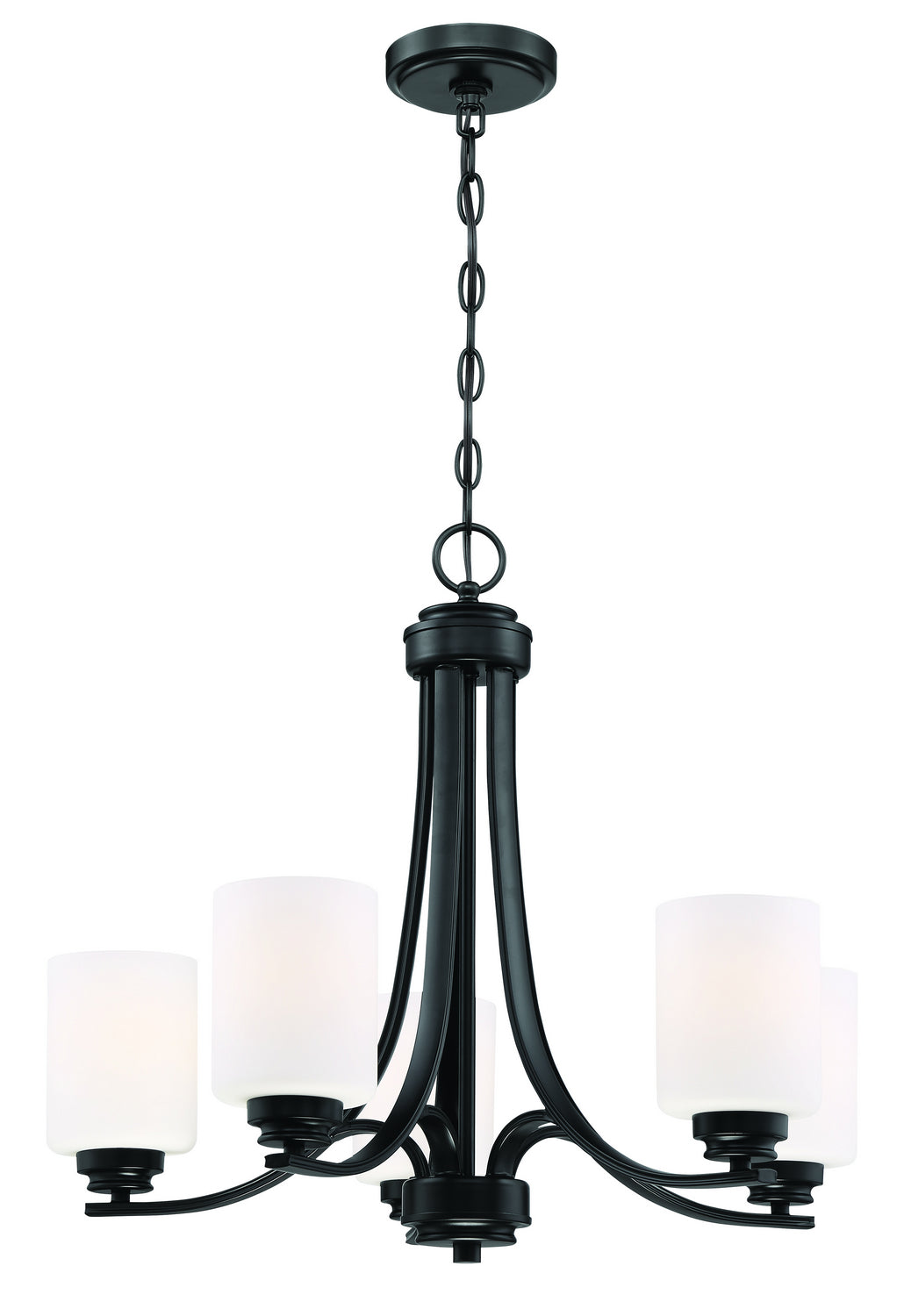 Bolden Five Light Chandelier in Flat Black