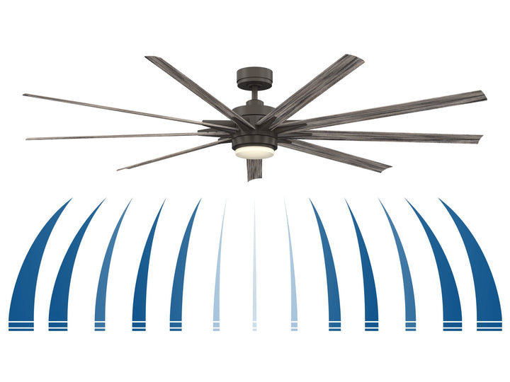 Fanimation Odyn 84" Indoor/Outdoor DC Ceiling Fan with 18W LED Light and Remote Control