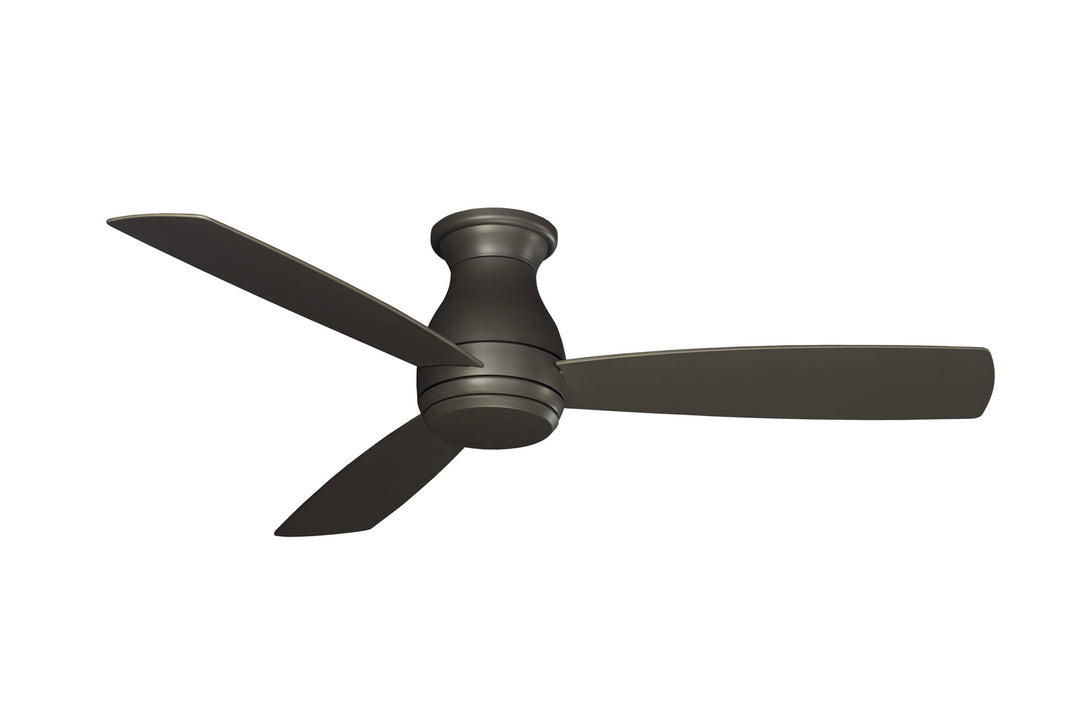 Fanimation Hugh 52" AC Indoor/Outdoor Flushmount Ceiling Fan with 18W LED Light and Remote Control