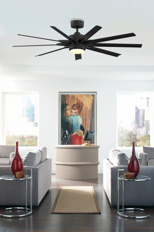 Fanimation Odyn 72" DC Indoor/Outdoor Mix & Match Ceiling Fan with 18W LED Light and Remote Control