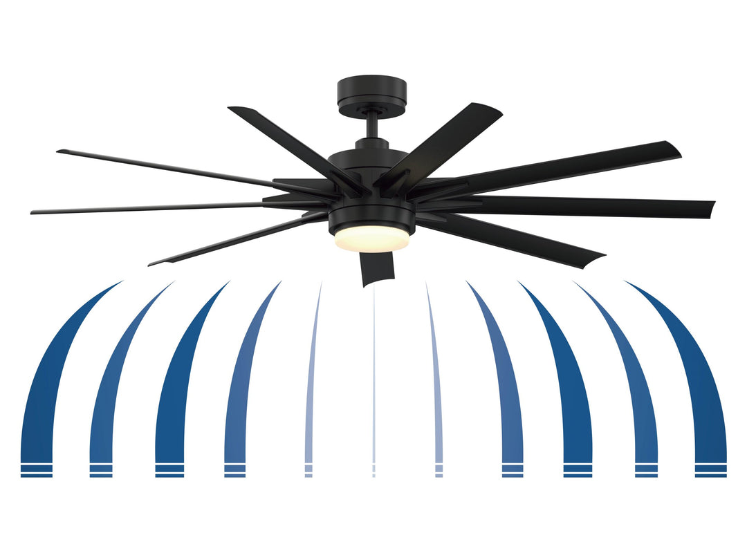 Fanimation Odyn 64" DC Indoor/Outdoor Mix & Match Ceiling Fan with 18W LED Light and Remote Control