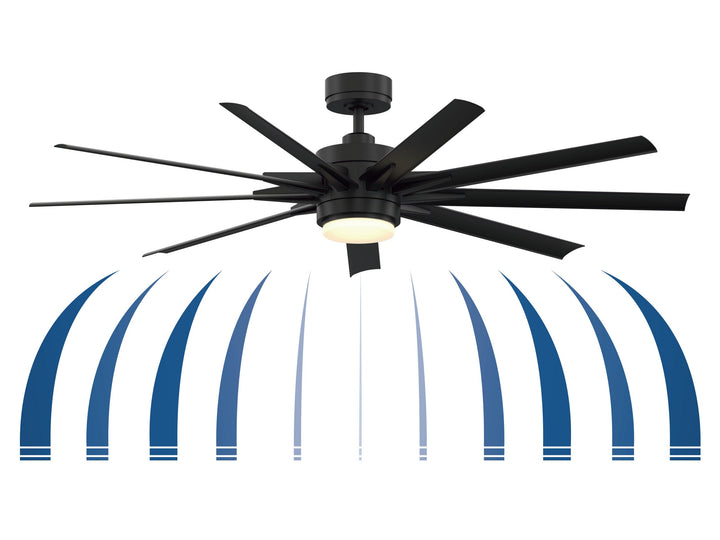 Fanimation Odyn 72" DC Indoor/Outdoor Mix & Match Ceiling Fan with 18W LED Light and Remote Control