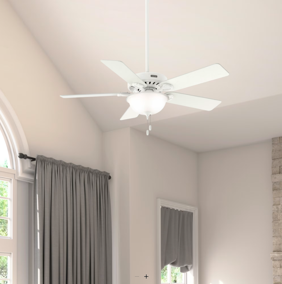 Hunter Fan Pro's Best 52" Indoor DC Pull Chain Ceiling Fan with 18W LED