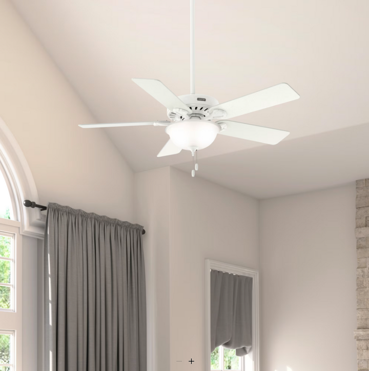 Hunter Fan Pro's Best 52" Indoor DC Pull Chain Ceiling Fan with 18W LED