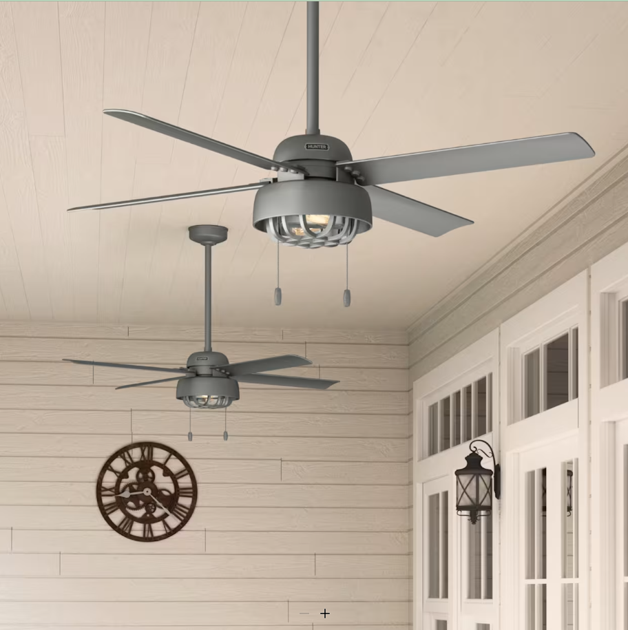 Hunter Fan Spring Mill 52" Outdoor Pull Chain Ceiling Fan with 7W LED