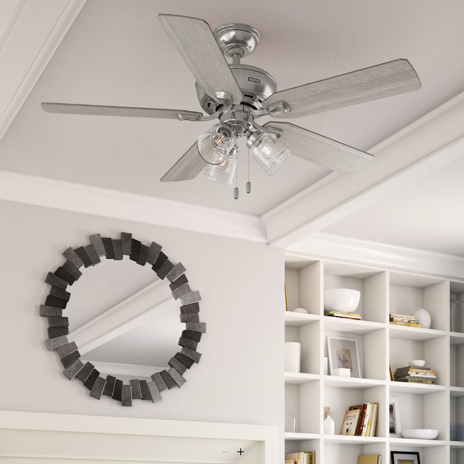 Hunter Fan Rosner 52" Indoor Pull Chain Ceiling Fan with 14W LED