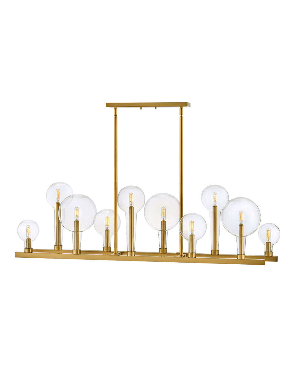 Alchemy LED Linear Chandelier in Lacquered Brass