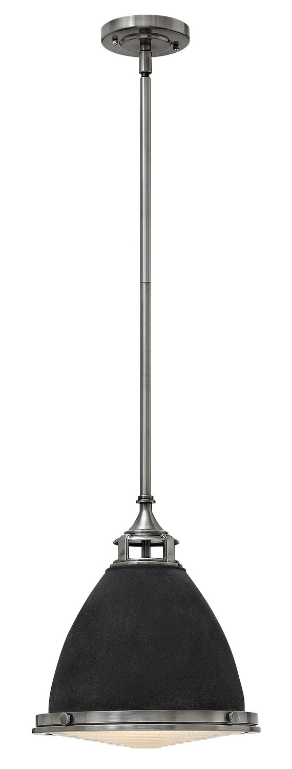 Amelia LED Pendant in Aged Zinc