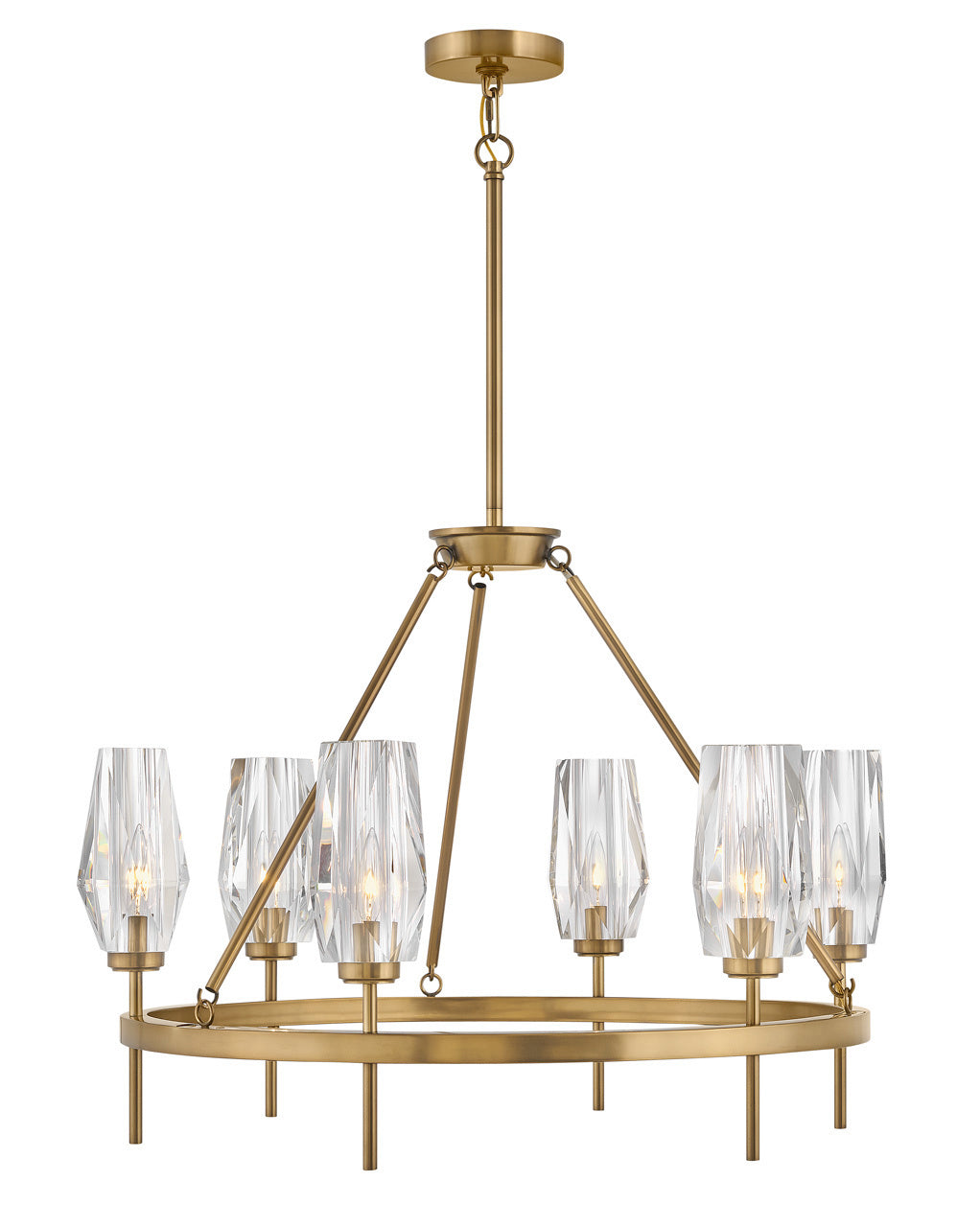 Ana LED Chandelier in Heritage Brass