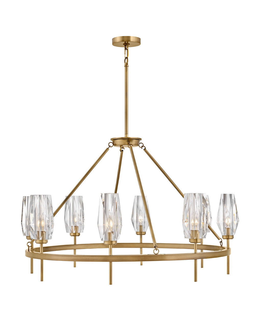 Ana LED Chandelier in Heritage Brass