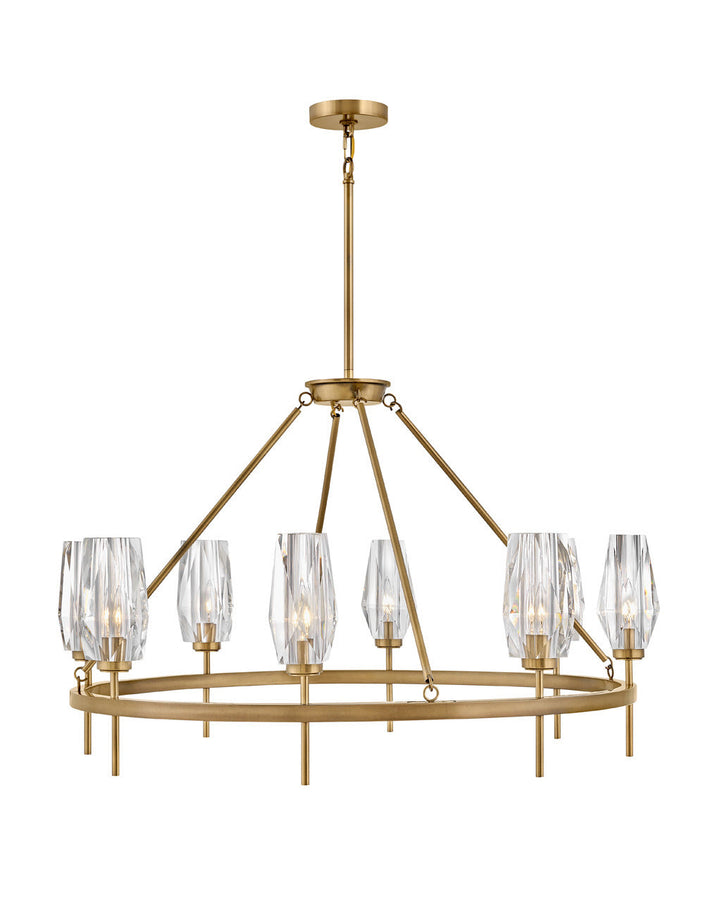 Ana LED Chandelier in Heritage Brass