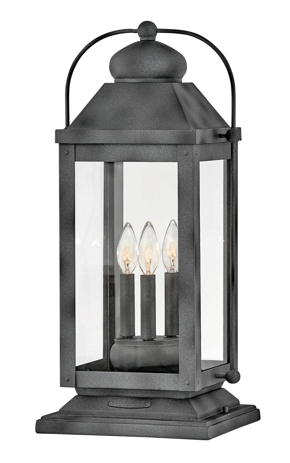 Anchorage LED Outdoor Lantern in Aged Zinc
