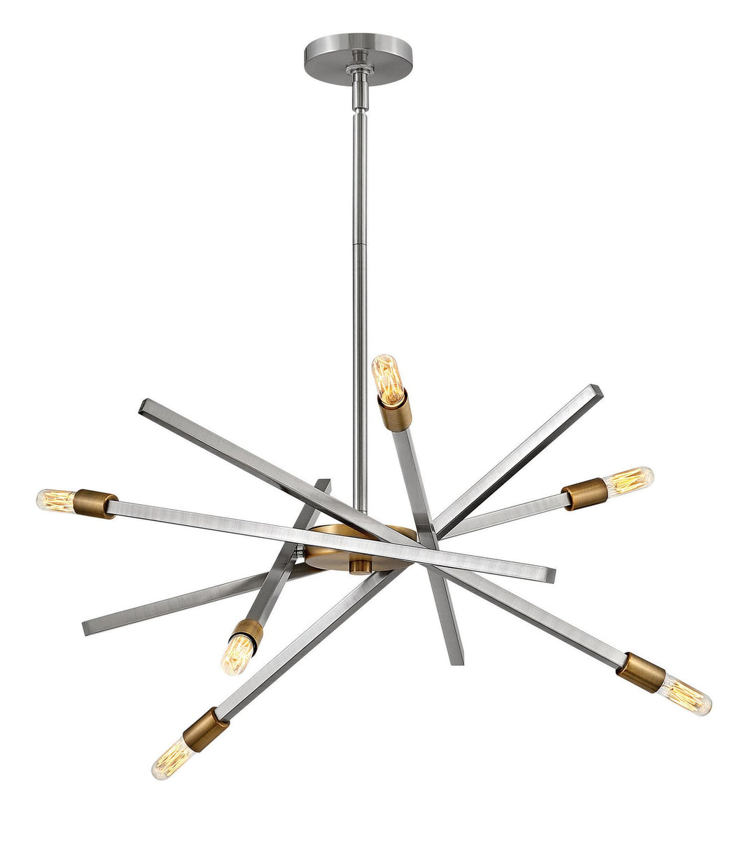 Archer LED Chandelier in Brushed Nickel