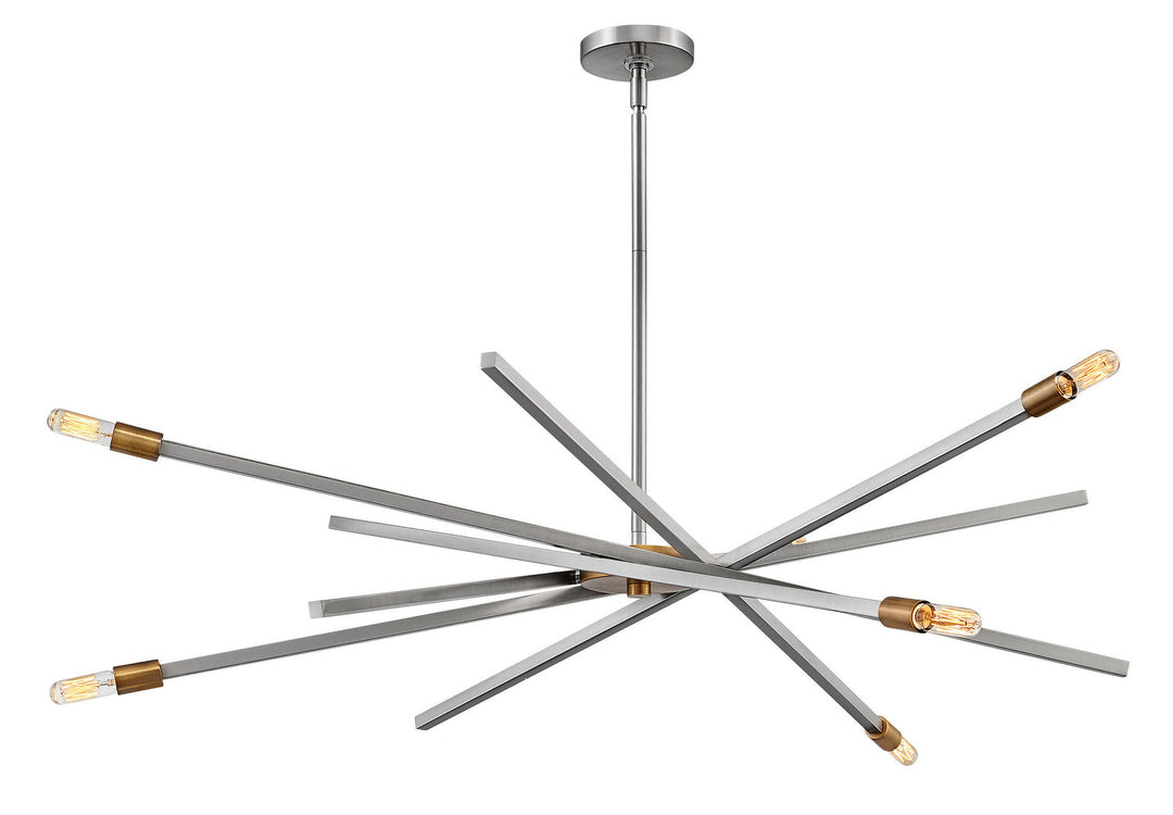 Archer LED Chandelier in Brushed Nickel