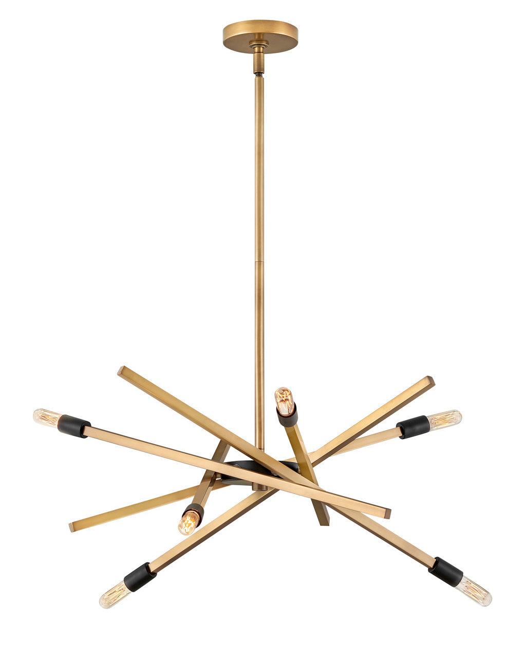 Archer LED Chandelier in Heritage Brass