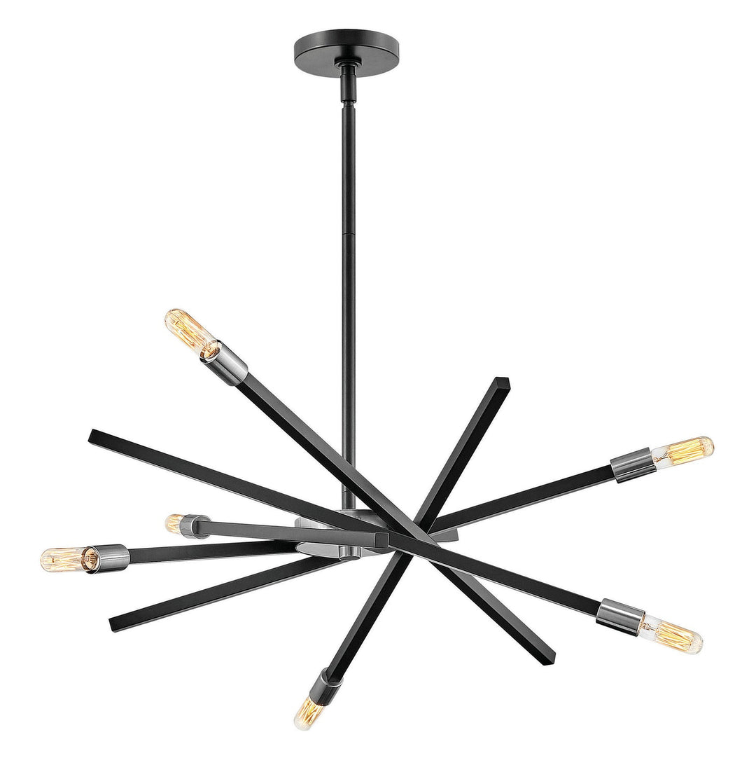Archer LED Chandelier in Satin Black