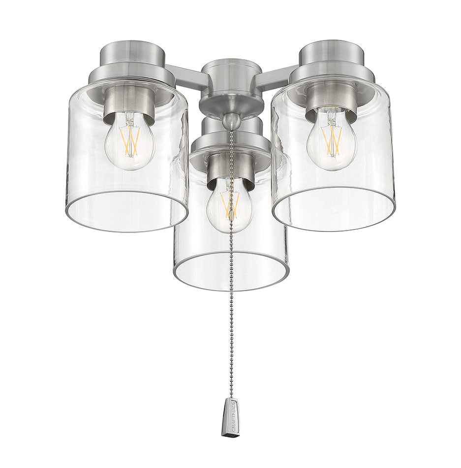 Armed LED Ceiling Fan Light Kit in Brushed Polished Nickel