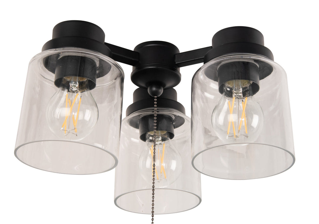 Armed LED Ceiling Fan Light Kit in Flat Black