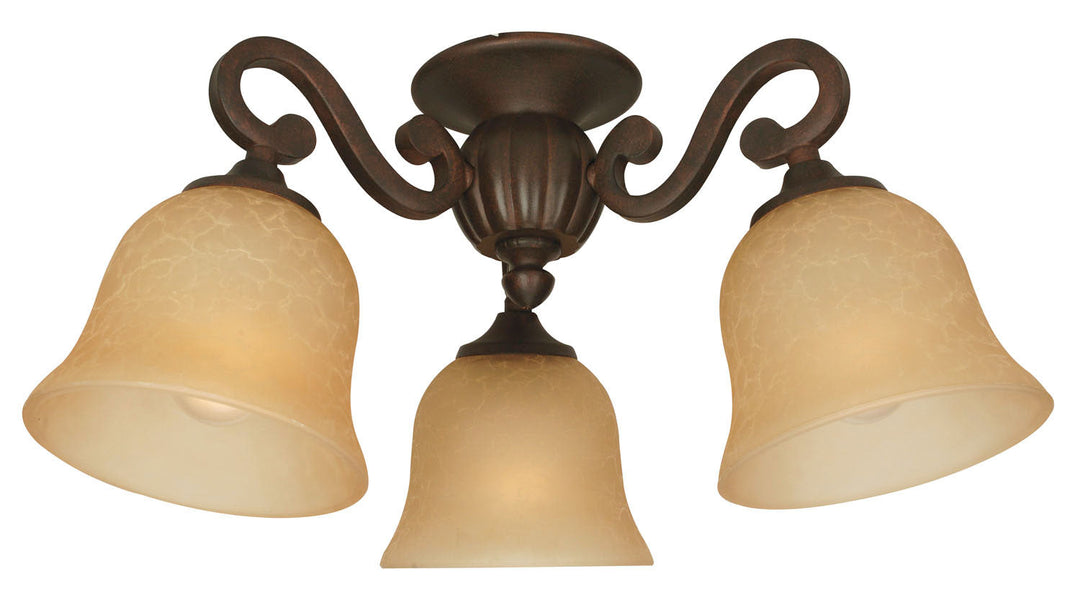 Armed LED Fan Light Kit in Aged Bronze Textured