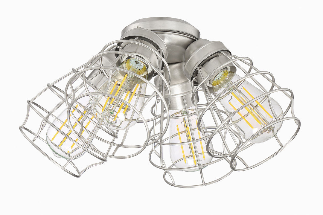 Armed LED Fan Light Kit in Brushed Polished Nickel