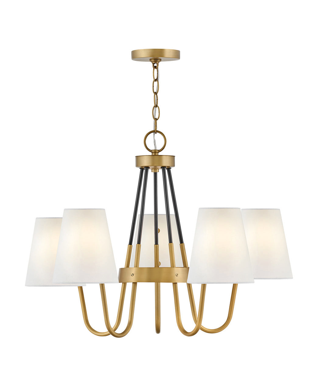 Aston LED Chandelier in Heritage Brass