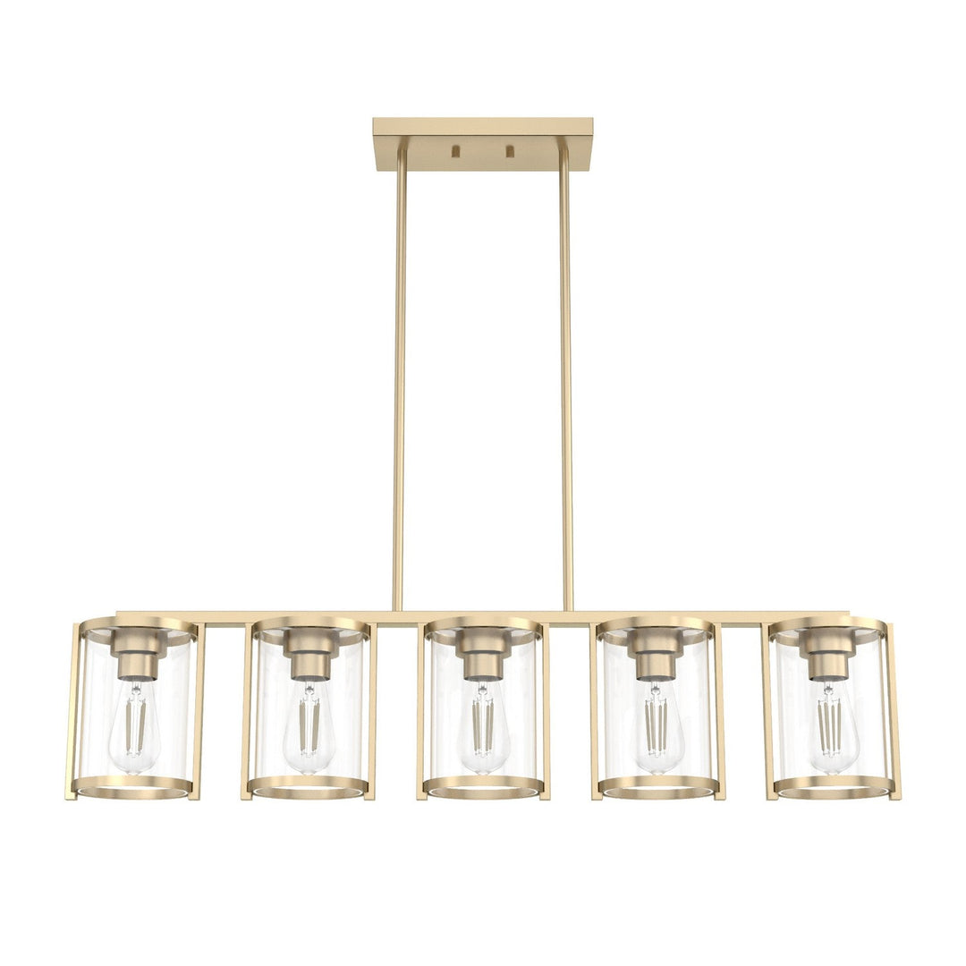 Astwood Five Light Linear Chandelier in Alturas Gold