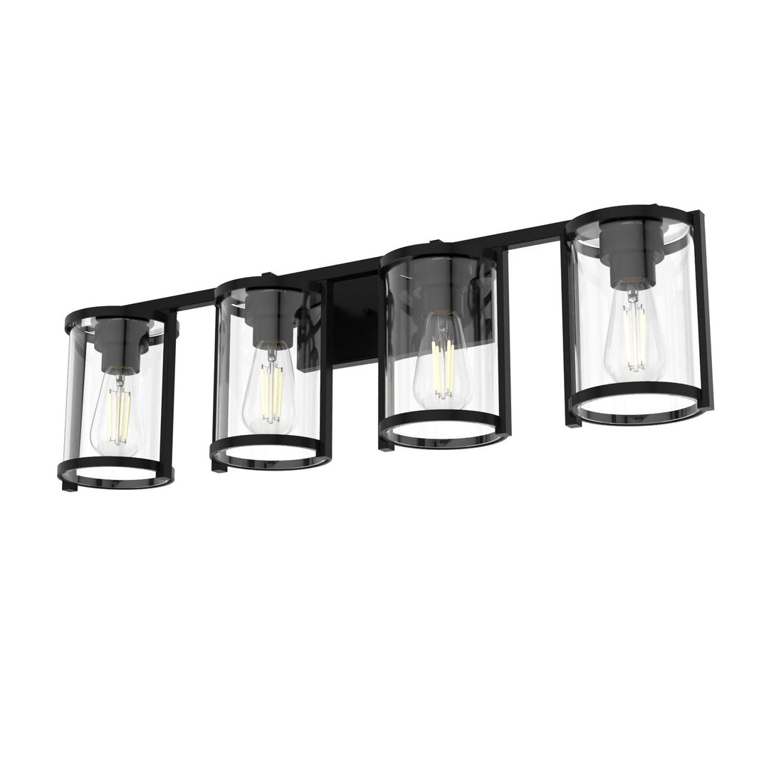 Astwood Four Light Vanity in Matte Black