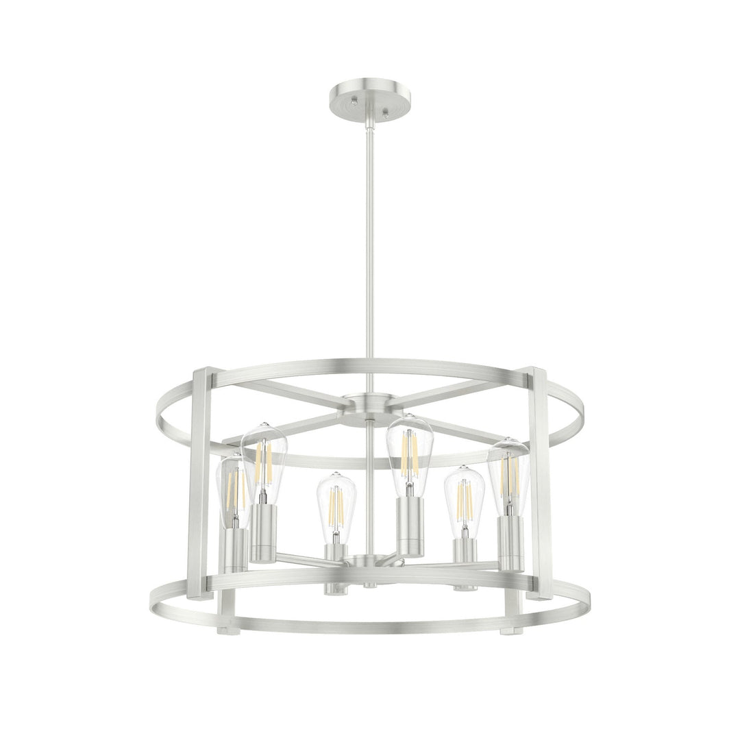 Astwood Six Light Chandelier in Brushed Nickel