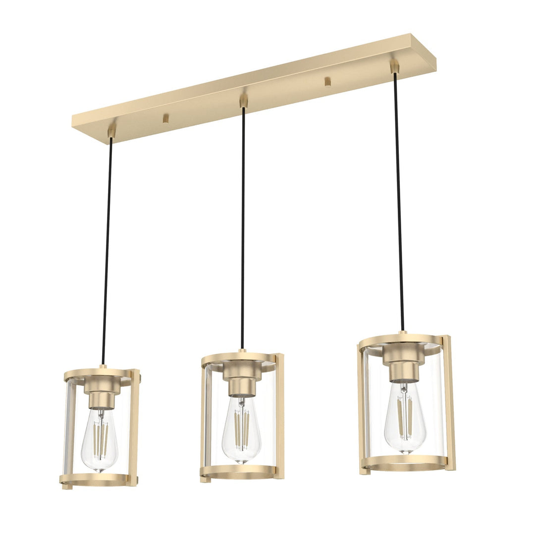 Astwood Three Light Linear Cluster in Alturas Gold