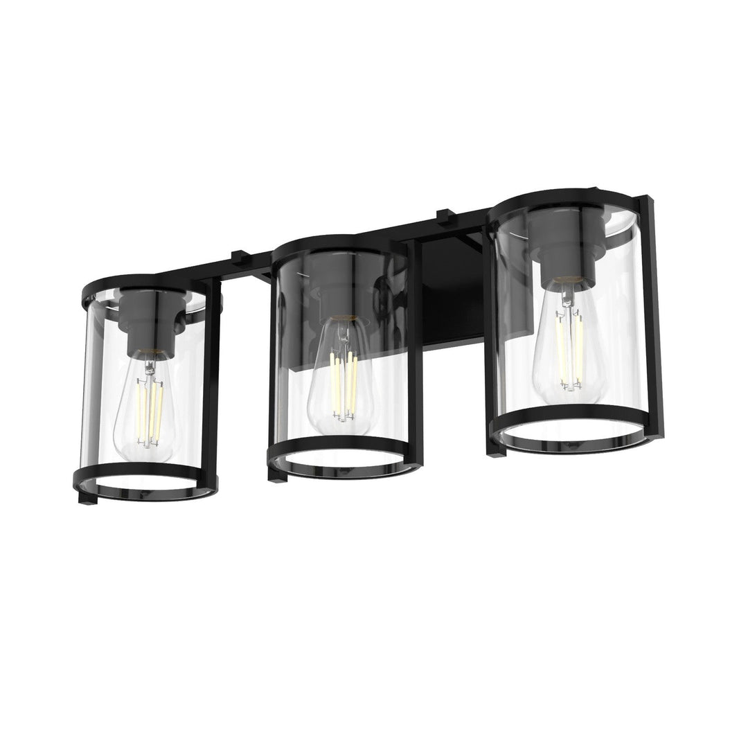 Astwood Three Light Vanity in Matte Black