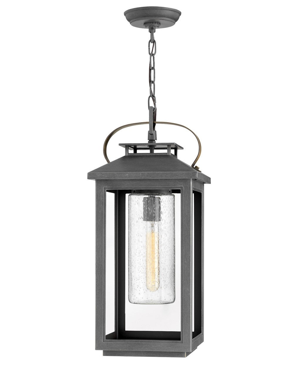 Atwater LED Hanging Lantern in Ash Bronze