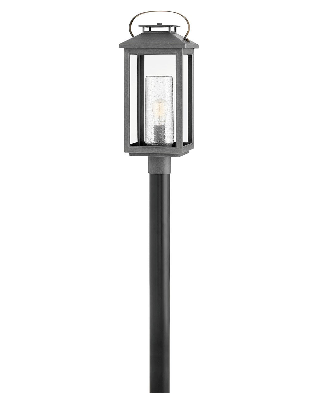 Atwater LED Post Top or Pier Mount Lantern in Ash Bronze